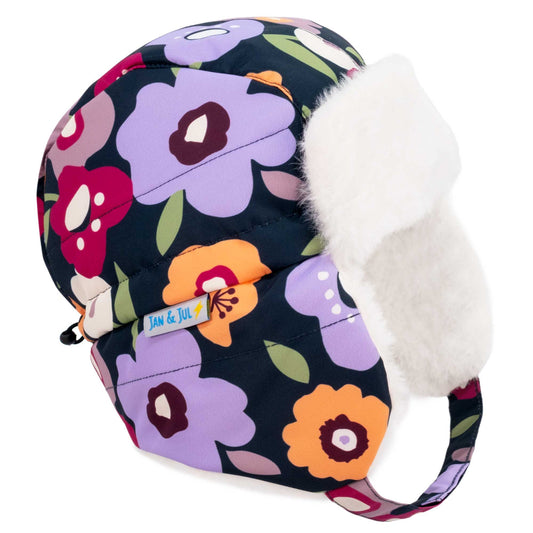 Trapper Hat - Winter Flowers